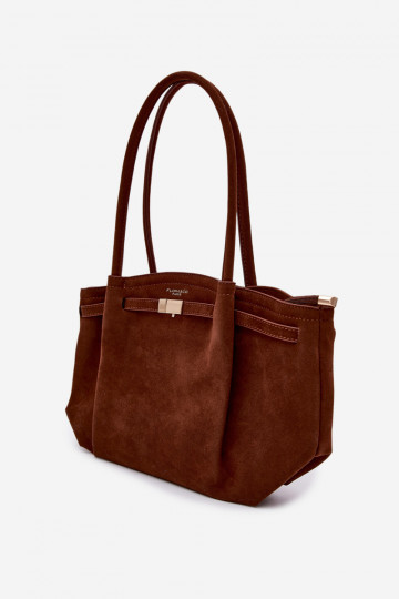 Elleea kunstnahast shopper tüüpi kott pruuni värvi 2