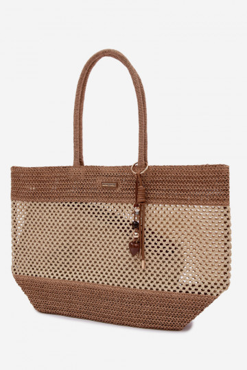 Lucette elevandiluust värvi suurem punutud shopper kott riputusega 2