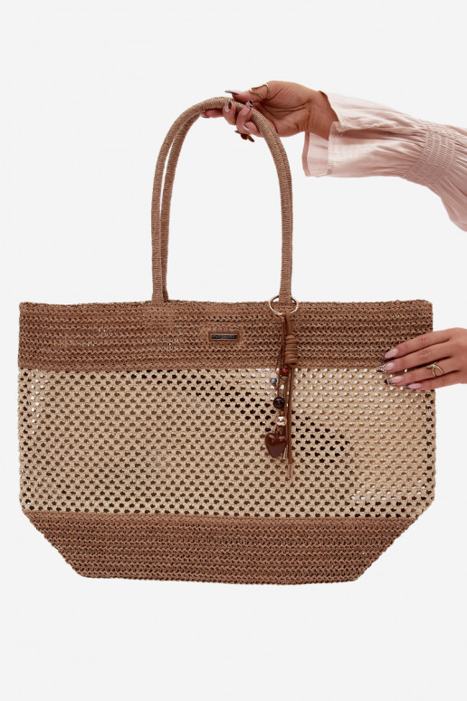 Punutud Rahakott Ostleja SuurBrelokiem elevandiluu värvi Lucette