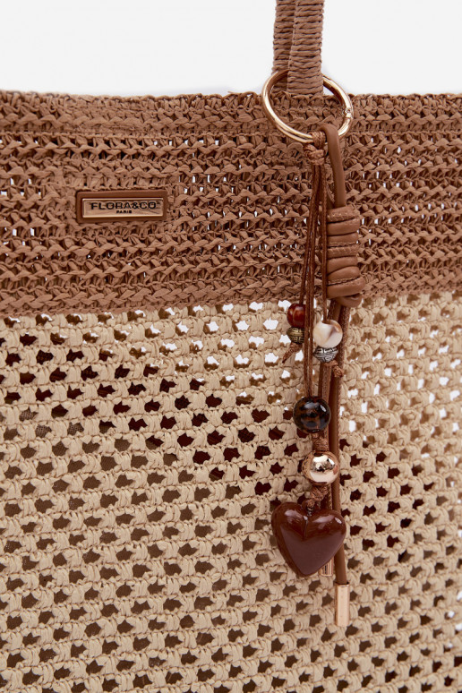 Punutud Rahakott Ostleja SuurBrelokiem elevandiluu värvi Lucette