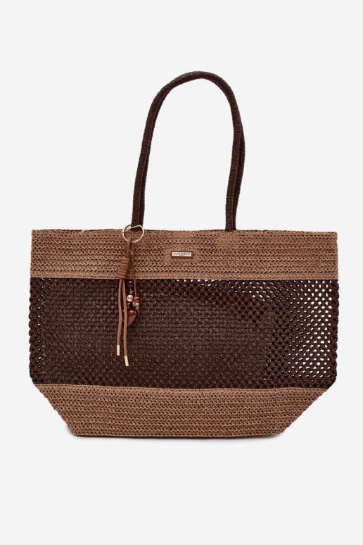 Punutud Rahakott Ostleja SuurBrelokiem Pruunid värvi Lucette