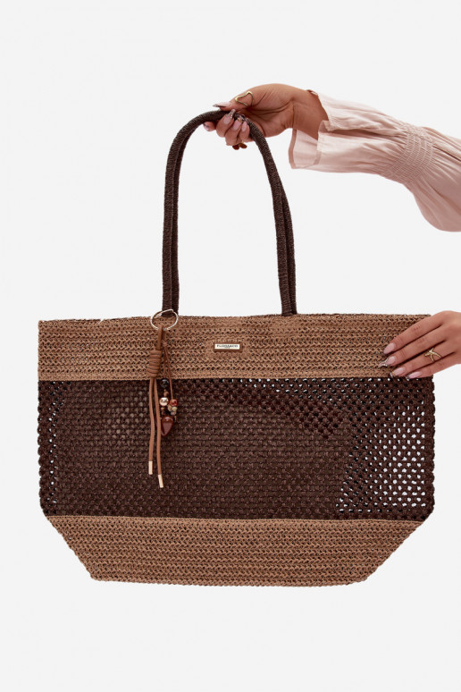 Punutud Rahakott Ostleja SuurBrelokiem Pruunid värvi Lucette