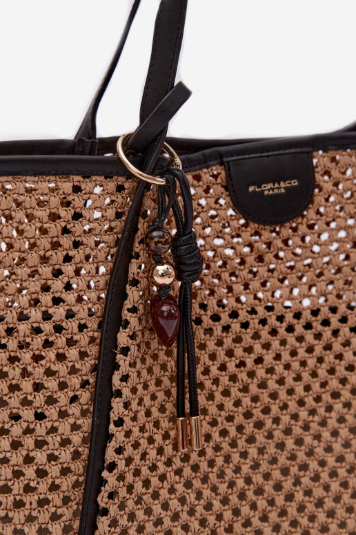 Punutud Käekott Typu OstlejaBrelokiem Suur pruunid värvi-Msuud Mella