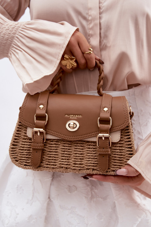 Käekott Koos punutisega Vähe Suveks Pruunid värvi Sellel onrline