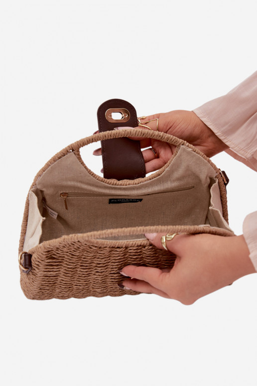 Punutud Käekott Eemaldatava rihmaga Pruunid värvi Delphine