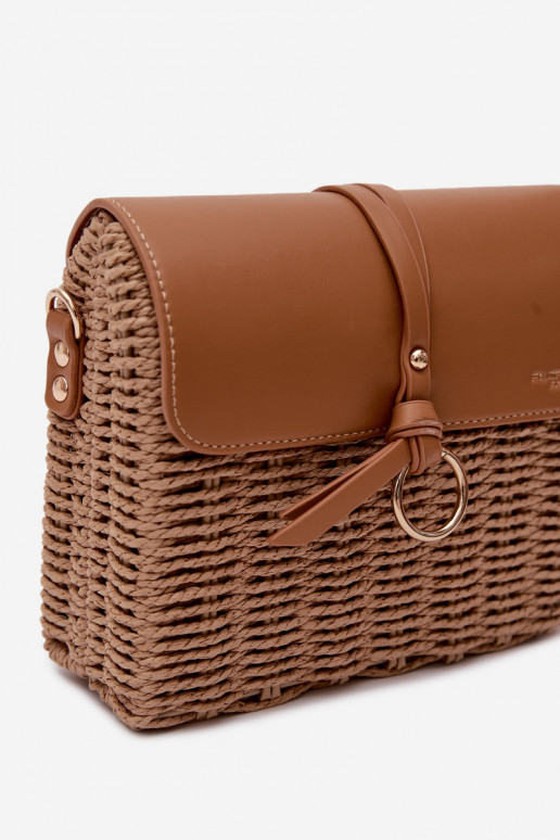 Punutud Käekott Koos ketiga Pruunid värvi Renara