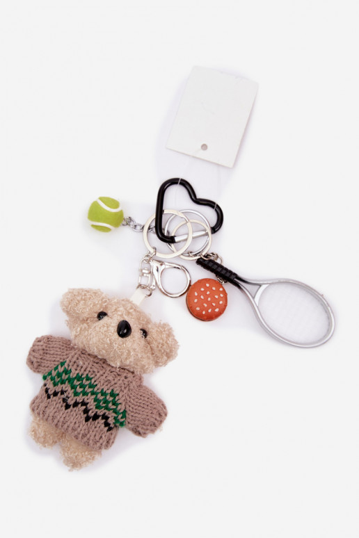 Breloczek Zasisseieszka Do Torebki Kluczy Karu IN Ssisseeterku RakietaPiłką Hamburger Hõbedat värvi