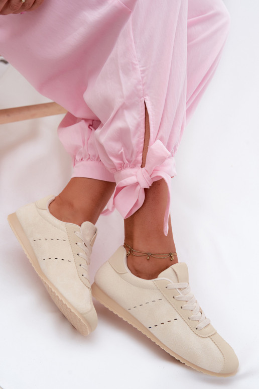 Sneakers tüüpi jalanõud Pealiste omadEco Suedeu Sellel ondal Elevandiluu värvi Melvelin