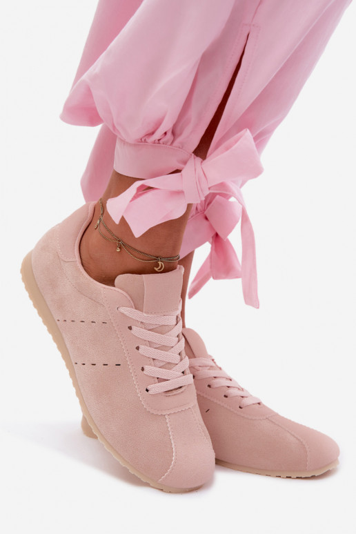 Sneakers tüüpi jalanõud Pealiste omadEco Suedeu Sellel ondal Tumeroosad värvi Melvelin