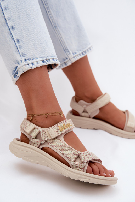 Pealistesandaalid Lee Cooper LCIN-26-34-4431L beeži värvi