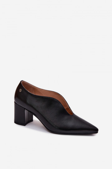 Pealhk jalatsid Pealiste omad kõrge jämeda kontsaga Sellel onciejka K7469-01 msuud 2