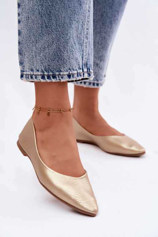 Nelisa kuldvärvi kunstnahast tantsutossud