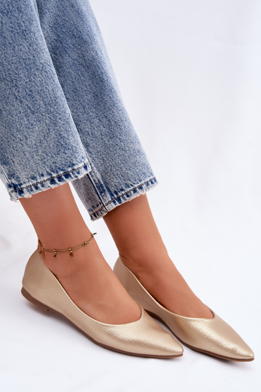 Nelisa kuldvärvi kunstnahast tantsutossud