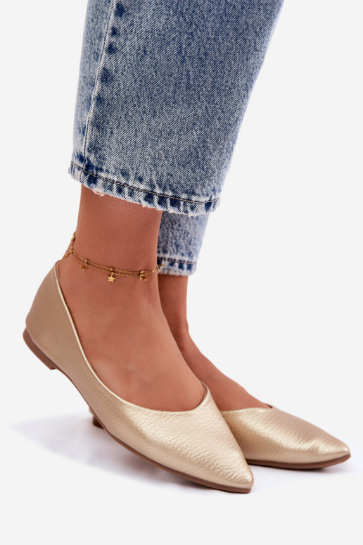 Nelisa kuldvärvi kunstnahast tantsutossud