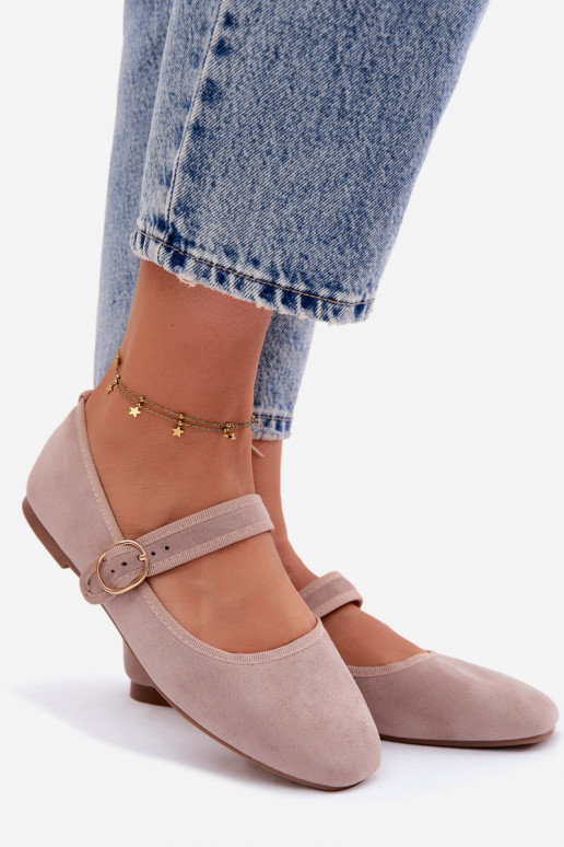 Kelisa liivavärvi rihmadega ja kuldsete detailidega tantsutossud