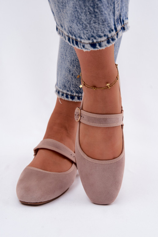 Kelisa liivavärvi rihmadega ja kuldsete detailidega tantsutossud