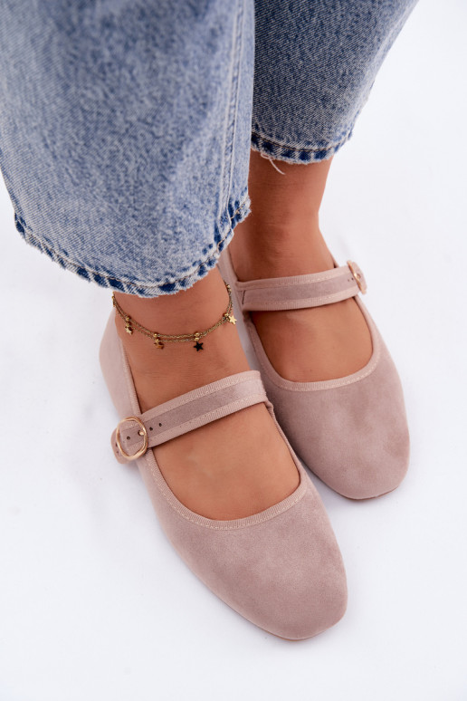 Kelisa liivavärvi rihmadega ja kuldsete detailidega tantsutossud