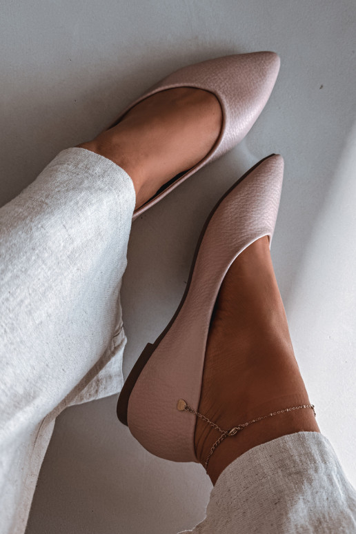 Nelisa roosavärvi kunstnahast tantsutossud