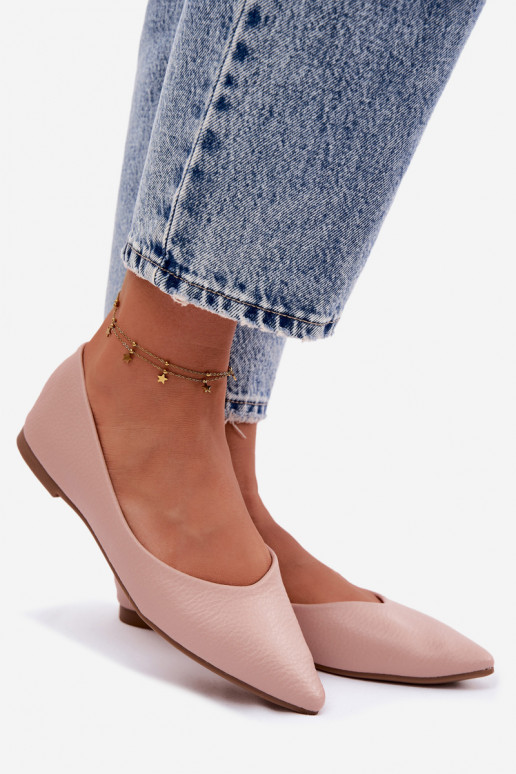 Nelisa roosavärvi kunstnahast tantsutossud