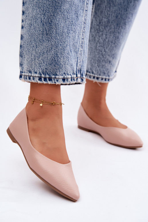 Nelisa roosavärvi kunstnahast tantsutossud