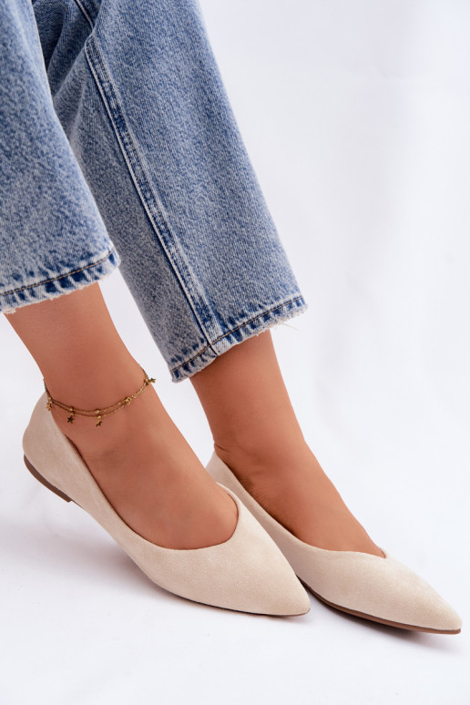 Lelisa liivavärvi kunstnahast madala kontsaga tantsutossud