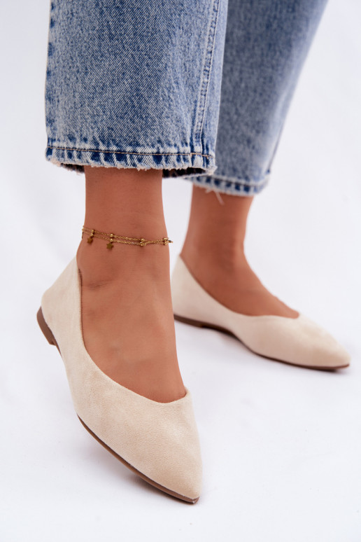 Lelisa liivavärvi kunstnahast madala kontsaga tantsutossud