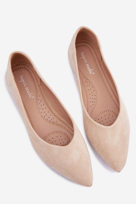 Lelisa liivavärvi kunstnahast madala kontsaga tantsutossud