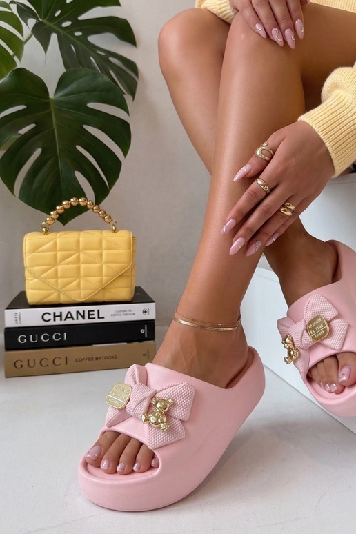 Roosa platvormi sussid riba Imogen