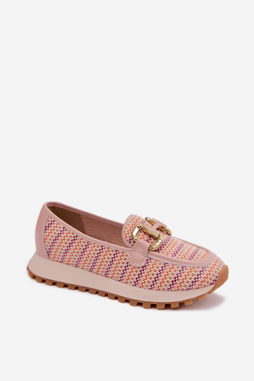 Roosad slip-on spordijalatsid kuldsete detailidega GOE TT2N4081