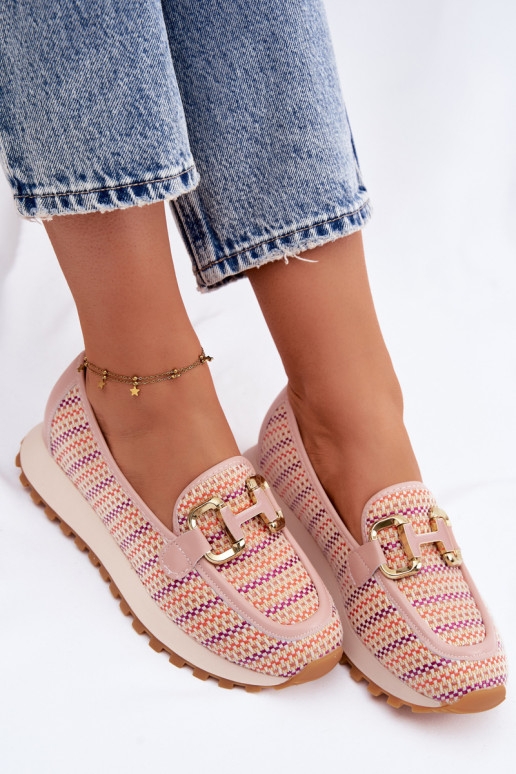 Roosad slip-on spordijalatsid kuldsete detailidega GOE TT2N4081