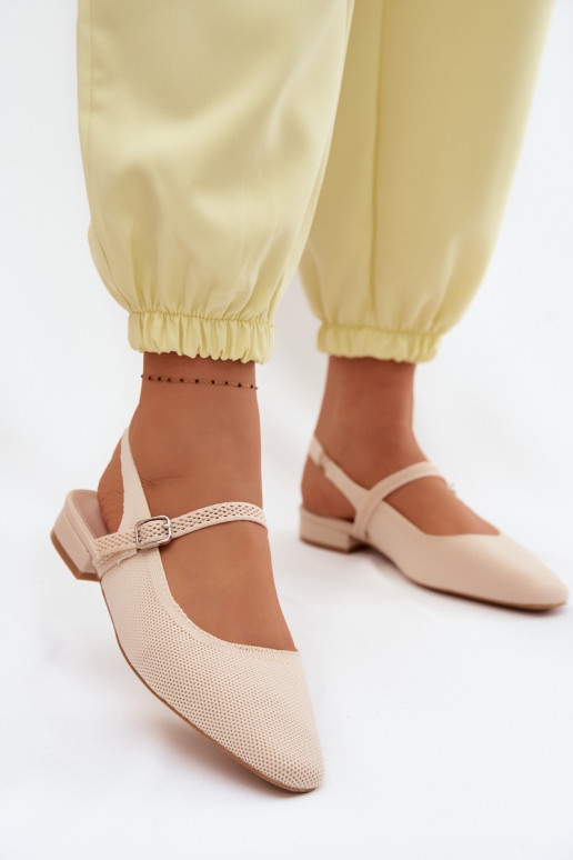 Ehkroosa värvi naiste ballerina sandaalid rihmadega Selrene