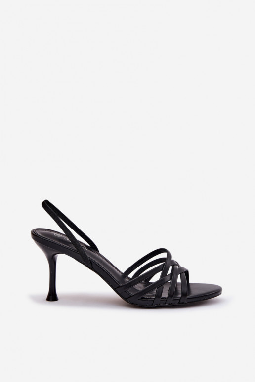 Pealistesandaalid kõrge jämeda kontsaga Triipudega msuud Velivelle