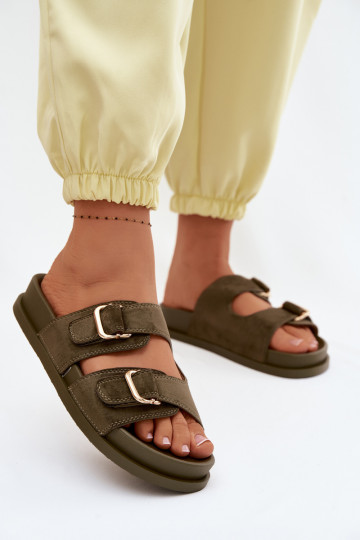 Khaki sussid kuldsete pandlitega Pelorin