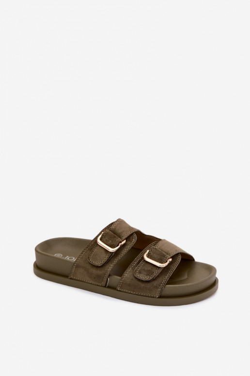 Khaki sussid kuldsete pandlitega Pelorin
