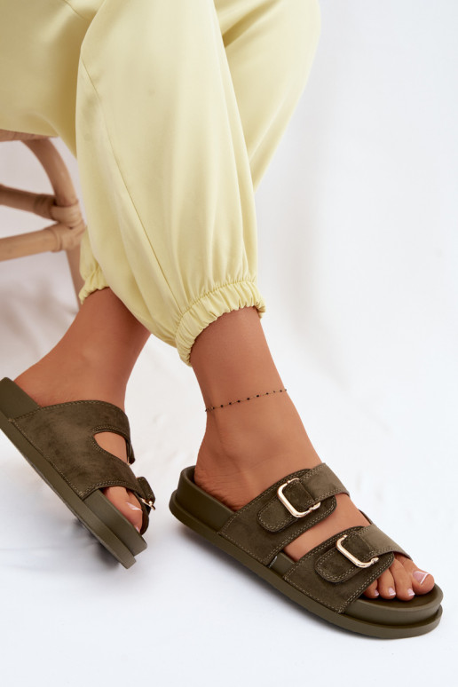 Khaki sussid kuldsete pandlitega Pelorin
