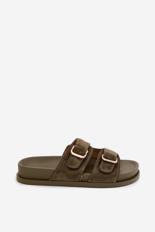 Khaki sussid kuldsete pandlitega Pelorin