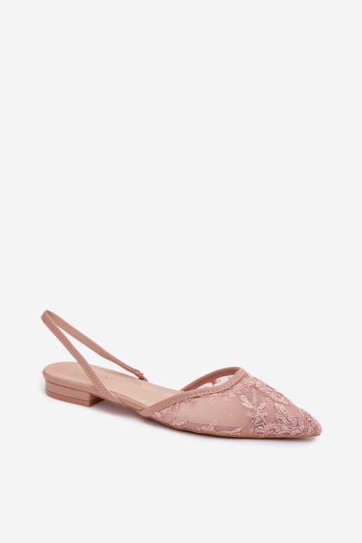 Võrk sandaalid pitsilised laiade nööridega tumeroosad värvi Selissey