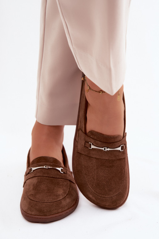 Mokassiinid Barefoot seemisnahast Zazoo 322 pruunid värvi