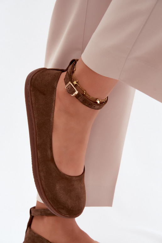 Baleriinad BarefootPealturalnego seemisnakhsedu Zazoo 020 pruunid värvi