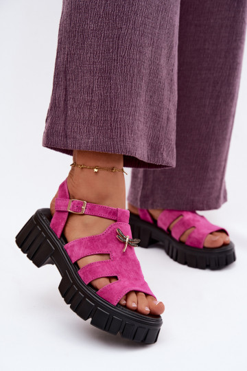 Pealhk Seemisnahksed sandaalid platvormigaINażką Vinceza 79627 msuud 2