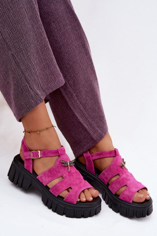 Pealhk Seemisnahksed sandaalid platvormigaINażką Vinceza 79627 msuud