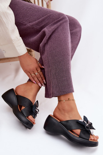 Plätud naturaalsest nahast platvormiga Koos Ornate Lill Vinceza 41511 msuud