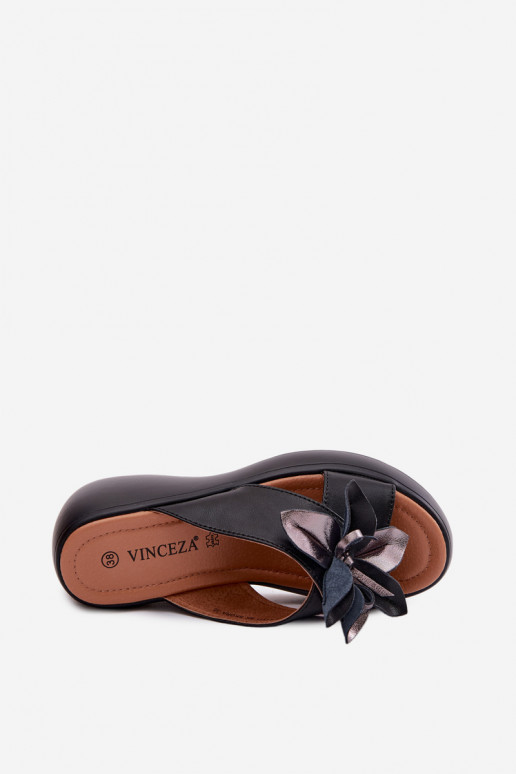 Plätud naturaalsest nahast platvormiga Koos Ornate Lill Vinceza 41511 msuud