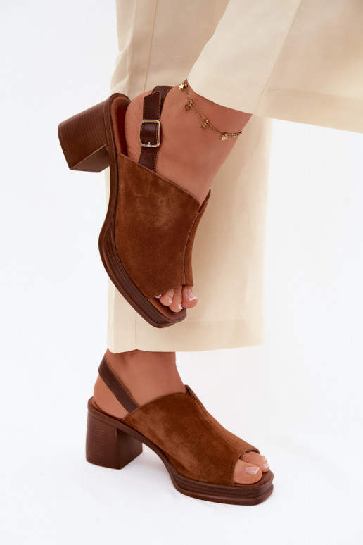 Pealhk Elegantsed kõrged kontsad Postita Vinceza 39995 pruunid värvi