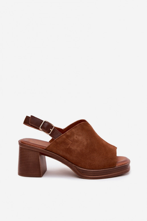 Pealhk Elegantsed kõrged kontsad Postita Vinceza 39995 pruunid värvi