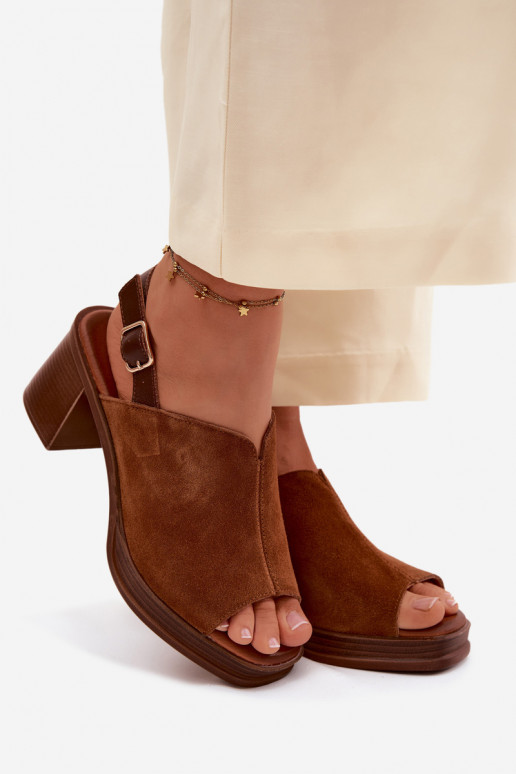 Pealhk Elegantsed kõrged kontsad Postita Vinceza 39995 pruunid värvi