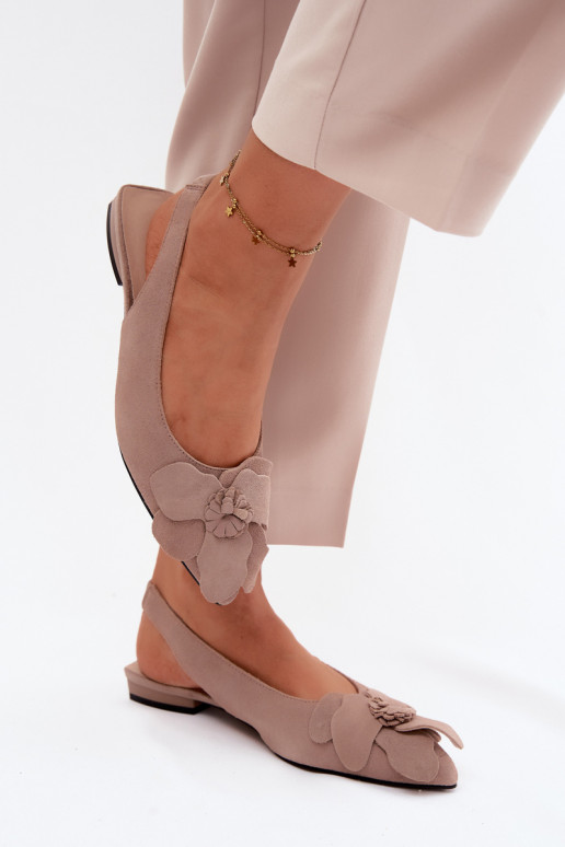 sandaalid Pealhk seemisnakhsed laiade nööridega Koos Ornate Lill Vinceza 66951 beeži värvi