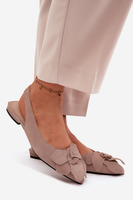 sandaalid Pealhk seemisnakhsed laiade nööridega Koos Ornate Lill Vinceza 66951 beeži värvi