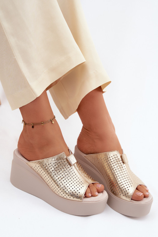 naiste plätudPealturalnej Skóry platvormiga Vinceza 95392 Kuldset värvi