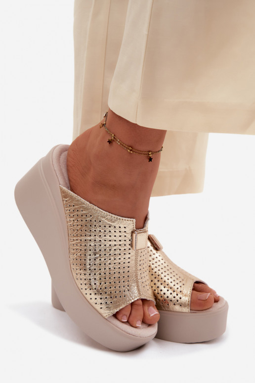 naiste plätudPealturalnej Skóry platvormiga Vinceza 95392 Kuldset värvi